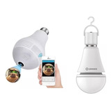 Combo Foco Led Wifi Cámara Hd 360º + Luz Emergencia Ledvance