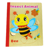 Libro X6 Rompecabezas Insectos Piezas Didácticas En Madera 