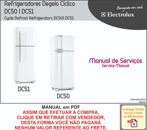 Manual Técnico Serviço Refrigerador Electrolux Dc50 - Dc51