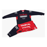 Conjunto Jersey Y Pantalon Motocross Radikal Flux Rojo Avant