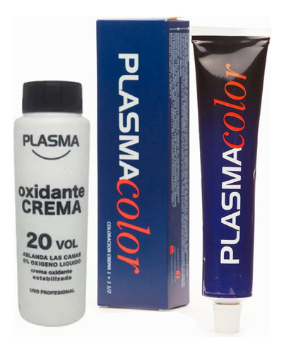 Tintura Oxidante 20 Coloracion Plasma Color Unidad 60ml Kit