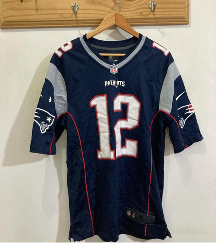 Camiseta Nfl Naik Patriots #12 Brady Talle M