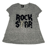 Remera Rock Star Teens Girls Tendencia Verano Concierto Rayo