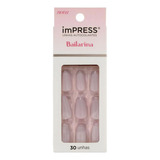 Unhas Autocolantes Kiss Ny Impress Bailarina Chic Bipam520br