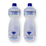 Kit 2un Álcool Etílico 1l Hidratado 70% Bactericida Clarity
