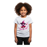 Camiseta Infantil Menina B2 Bruxa Voando Vassoura