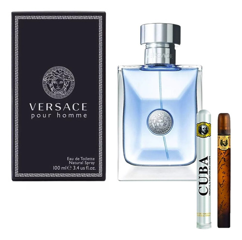 Versace Pour Homme 100ml Caballero Original+perfum Cuba 35ml