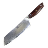 Cuchillo Santoku Xinzuo B27-san De 18 Cm. Damasco 67 Capas 