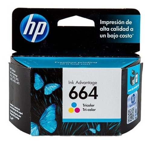 Tinta Hp 664 F6v28al Color Tricolor