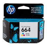 Tinta Hp 664 F6v28al Color Tricolor