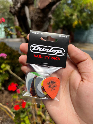 Uñetas De Guitarra Dunlop Variety Pack Acoustic 12 Unidades