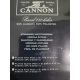 6 Juego Sabanas Planas Cannon 180 Hilo Blanco 2 1/2 + Fundas
