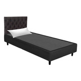 Base Sommier Eco Cuero 100cm + Respaldo 100cm + 1 Almohada