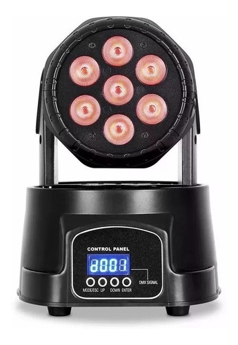 Mini Moving Head 7 Led X 12w Rgbw Bivolt Dmx Iluminação Dj