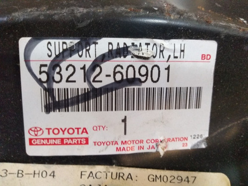 Soporte Derecho Radiador Caraevaca De Toyota Prado Y Meru Foto 3