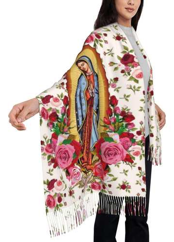 Virgen De Guadalupe Mujer Manta Bufanda Chales Virgen María 
