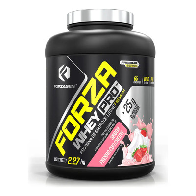Forzagen Proteína Forzawhey-pro 5lb | 100% Whey Protein Sabor Fresas Con Crema | Meses sin interés