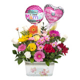 Arreglo Floral Con Rosas Happiness Para Regalar