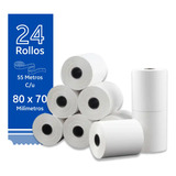 Rollos Papel Térmico 80x70 Impresora Térmica 70mm Negro 24