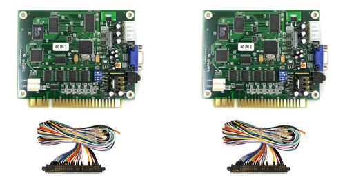 Tablero De Juego Arcade Multicade Pcb De 2 Unidades 60 En 1