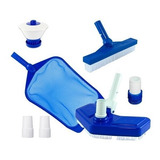 Kit Limpeza Piscina Aspirador Peneira Escova Clorador 