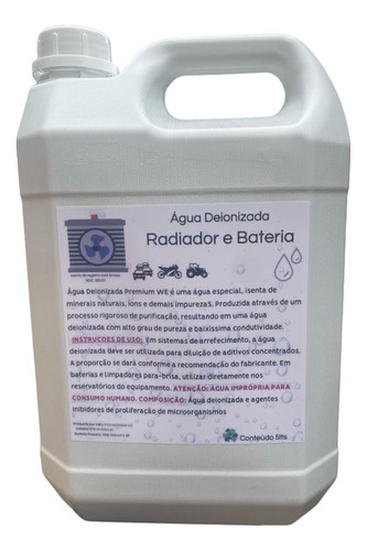 Água Deionizada We - Bateria E Radiador 5lts 