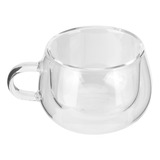 Taza De Café Transparente Con Mango De Doble Capa De 150 Ml