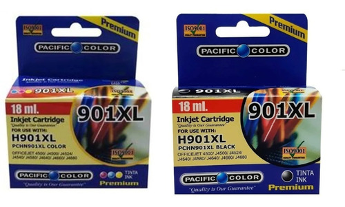 Pack Tintas 901 Xl Negro-color Alternativas Pacific Color 