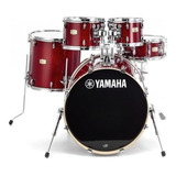 Batería Acústica Yamaha De 5 Cuerpos Stage Custom Birch Color Cranberry Red