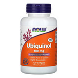 Ubiquinol 100mg Now Foods Forma Coq10 Ativa 120 Softgels Sabor Sem Sabor