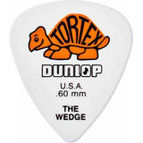 Dunlop 424r.60 Cuña De Tortex, Blanco / Naranja, .60 Mm, 72