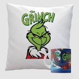  Almohada 40x40 Y Taza El Grinch Navidad