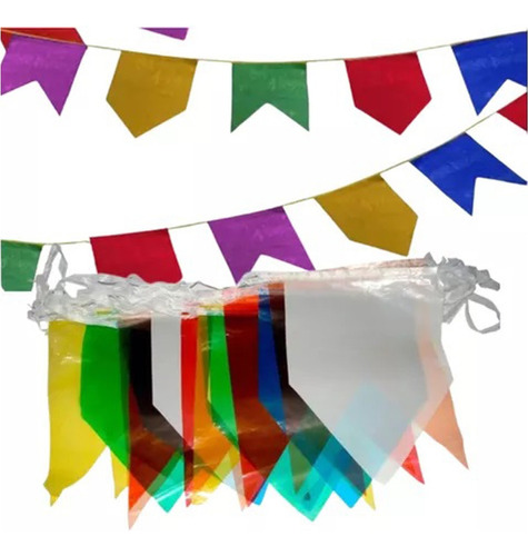 Bandeirinha Festa Junina De Plástico Kit 300 Metros.