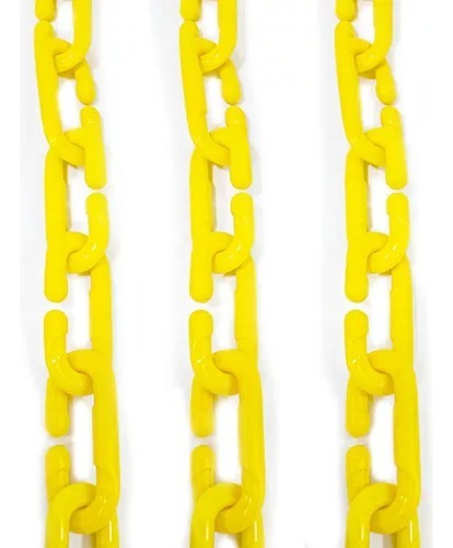 Cadena Plástica Eslabonada Multiusos Amarillo 25 Mts