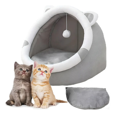 Casa Para Gatos Con Cama Plegable Y Cojín Suave Para Mascota | MercadoLibre