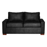 Sofa Livorno 2c Cuero Kentucky Negro