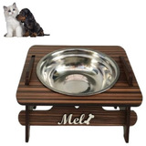 Comedouro Personalizado Elevado Tigela Inox P/ Cães E Gatos