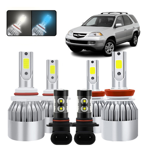 Kit De Focos Led 9005 H11 9006 Para Acura Mdx 2004-2006