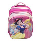 Mochila Escolar Infantil Costas Princesa 3d Com 3 Zíper