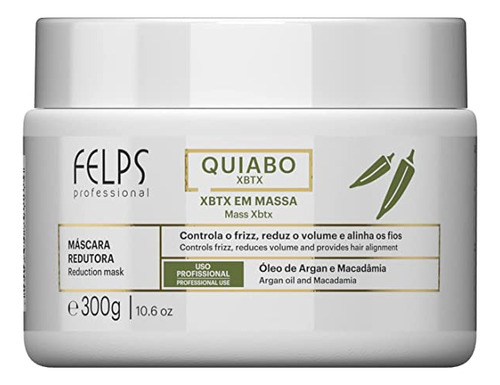 Felps Xbtx De Okra Em Massa Óleo De Argan E Macadâmia 300g