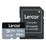 Tarjeta Lexar Profesional Micro Sdxc 64gb 1066x 160mb/s