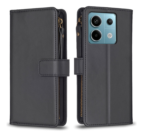 Funda Tipo Cartera De Piel Con Cremallera Para Xiaomi Cover