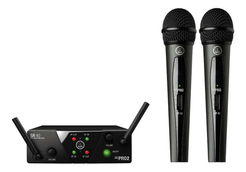 Microfone Duplo S/fio Akg Wms40 Wms 40 Pro Mini Dual Vocal