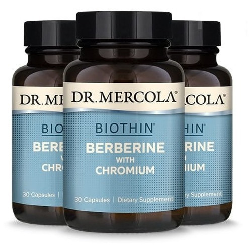 Dr Mercola I Biothin Berberine With Chromium I 90 Capsulas