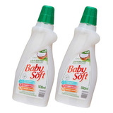 Kit 2 Lava Roupas Baby Soft Coco 500ml Sabão Finas Delicada