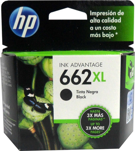 Tinta Hp 662 Xl Negra Original