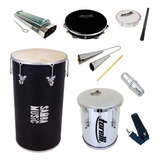 Kit De Percussão Tantam Pandeiro Repique Agogo