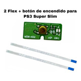 2 Flex Encendido Power + Boton Playstation 3 Ps3 Super Slim