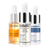 Set Lanbena Serum Hialuronic 6péptidos Vitamina C 3pz Hidrat