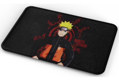 Tapete Naruto Uzumaki Símbolo Rojo Baño Lavable 40x60cm